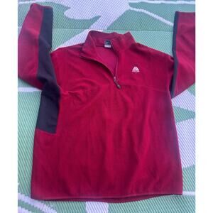 Vintage Nike ACG Fleece 1/4 Zip Pullover Red Burgundy XL